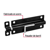 Pasador de Barril 5' de Acero Acabado Negro, Hermex