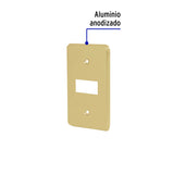 Placa 1 Módulo, de Aluminio, Línea Económica, Volteck