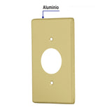 Placa para Contacto Redondo, de Aluminio, Línea Standard