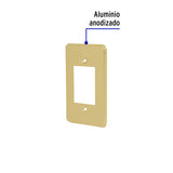 Placa 3 Módulos, de Aluminio, Línea Económica, Volteck