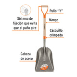 Pala Carbonera Classic, Puño 'y', Truper