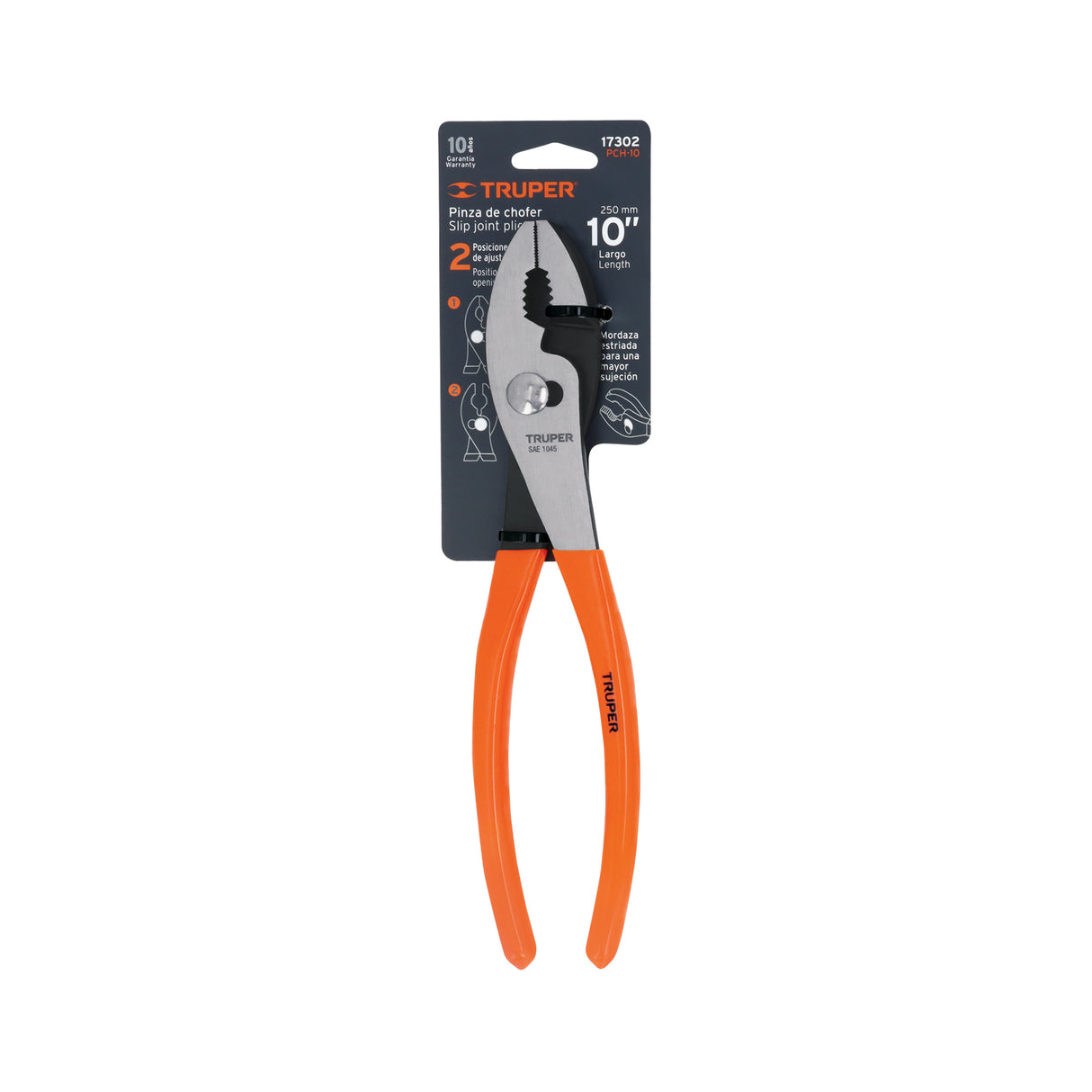 Pinza de Chofer 10' Mango de PVC, Truper