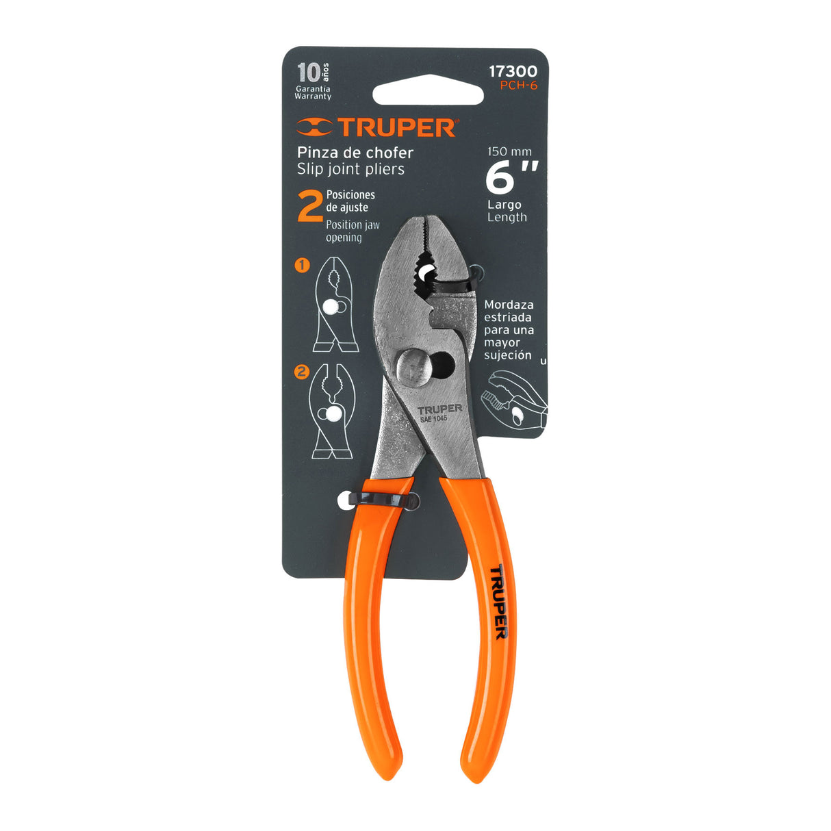 Pinza de Chofer 6' Mango de PVC, Truper
