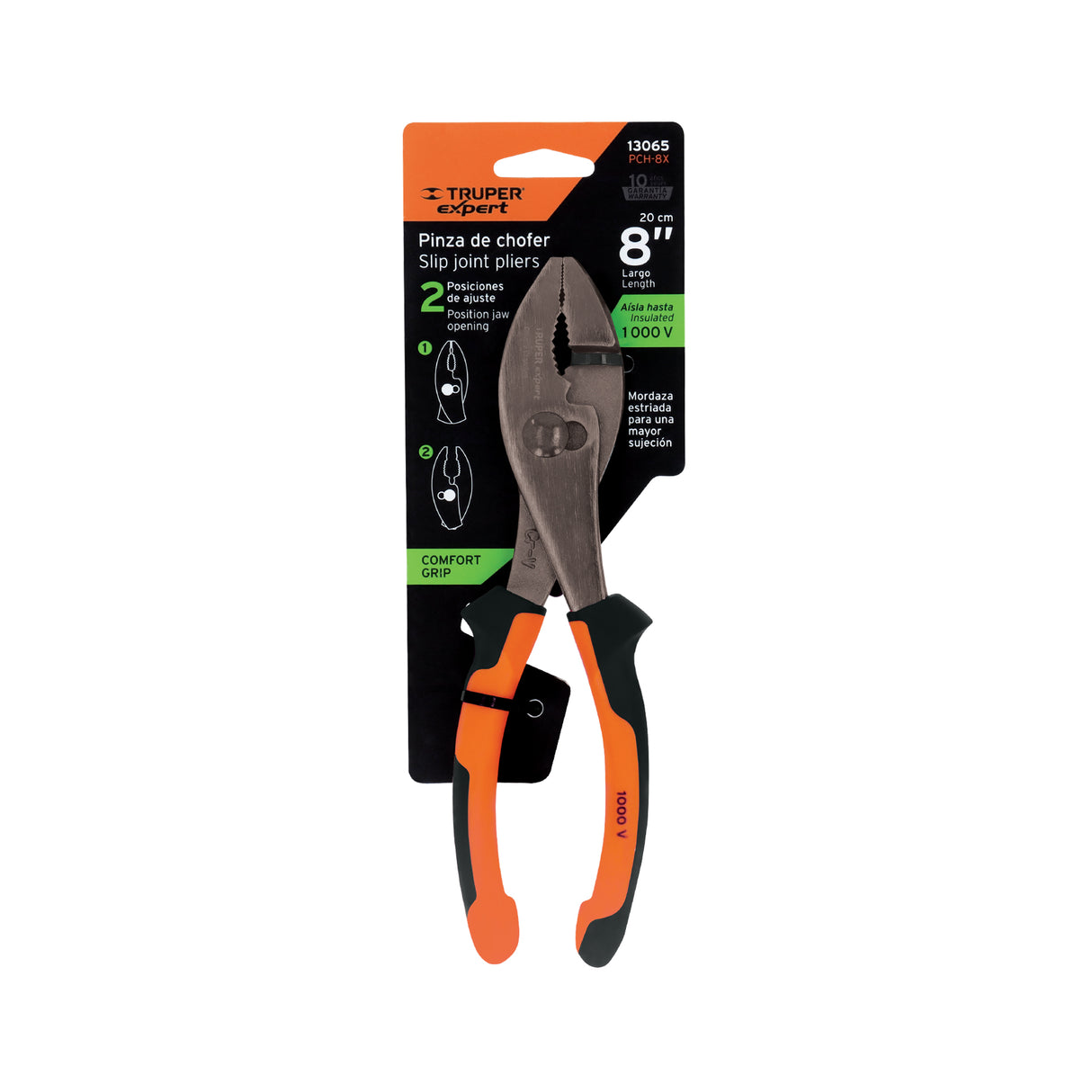 Pinzas de Chofer 8' Mango Comfort Grip, Truper Expert