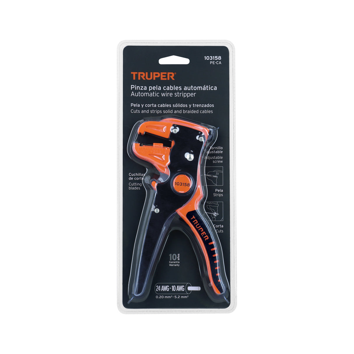 Pinza 7' Pela Cables Automática, 24 a 10 AWG, Truper