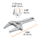Llave Ajustable 8' para Plomero, Apertura 3', Truper