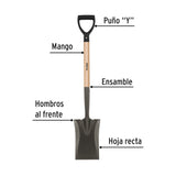 Pala Escarramán, Mango Madera, Puño 'y', Pretul