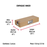 Perchero para Pared con 4 Ganchos Satinados, Hermex