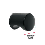Perilla Estilo 'Cilindro' Acabado Negro, Hermex