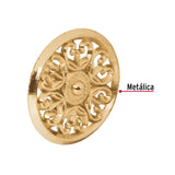 Perilla Metálica Estilo 'Colonial', Latón Brillante, Hermex