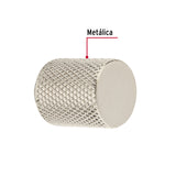 Perilla Metálica Estilo 'Cádiz', Níquel Satinado, Hermex