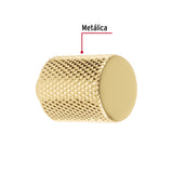 Perilla Metálica Estilo 'Cádiz', Latón Brillante, Hermex