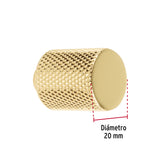 Perilla Metálica Estilo 'Cádiz', Latón Brillante, Hermex