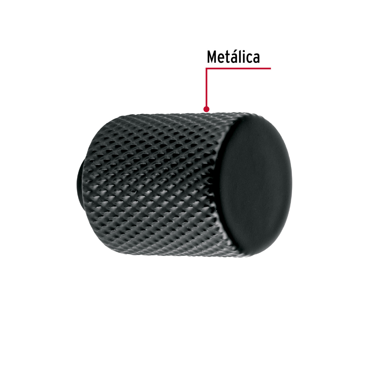 Perilla Metálica Estilo 'Cádiz', Negro, Hermex