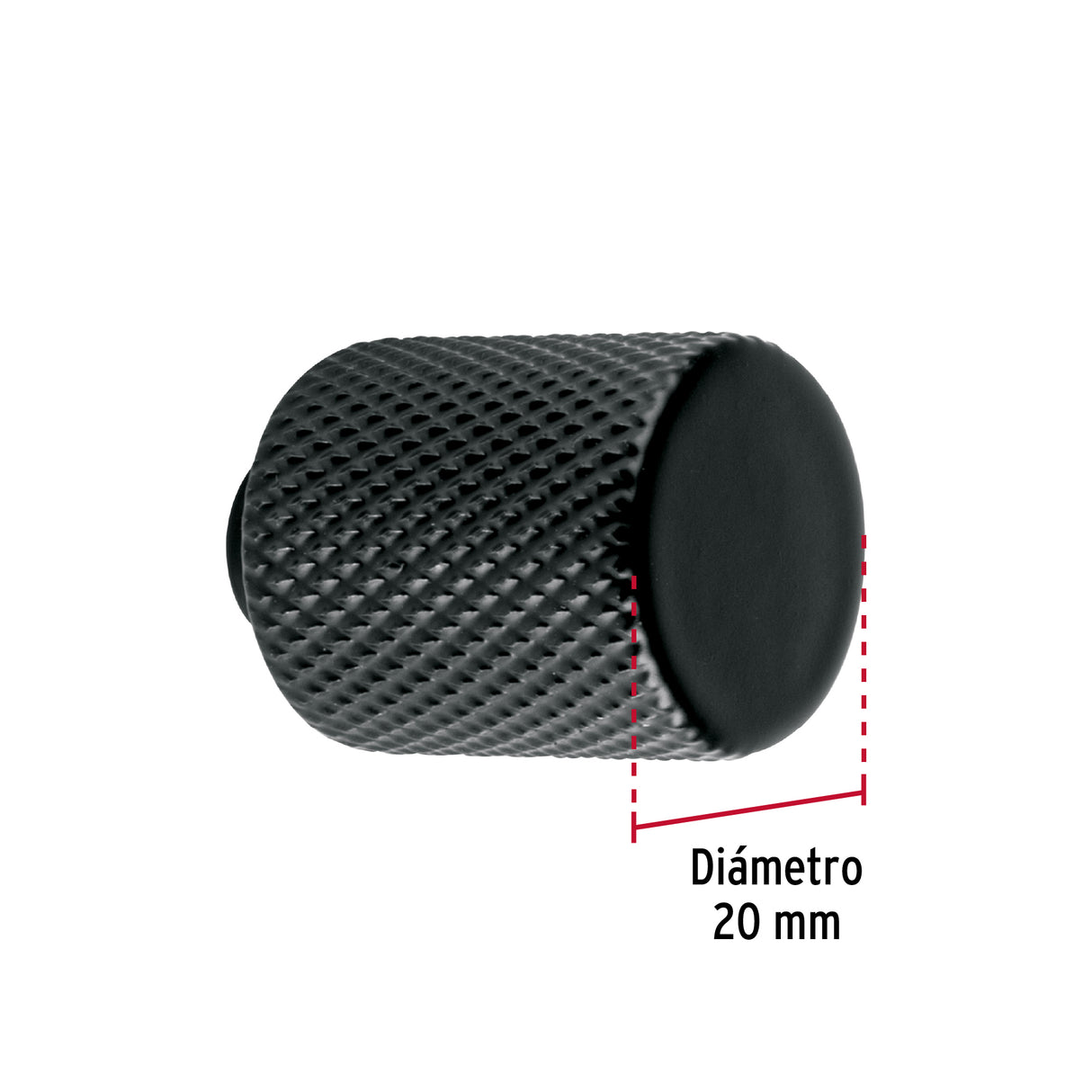 Perilla Metálica Estilo 'Cádiz', Negro, Hermex