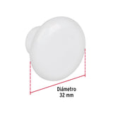 Perilla Cerámica Blanca, Hermex