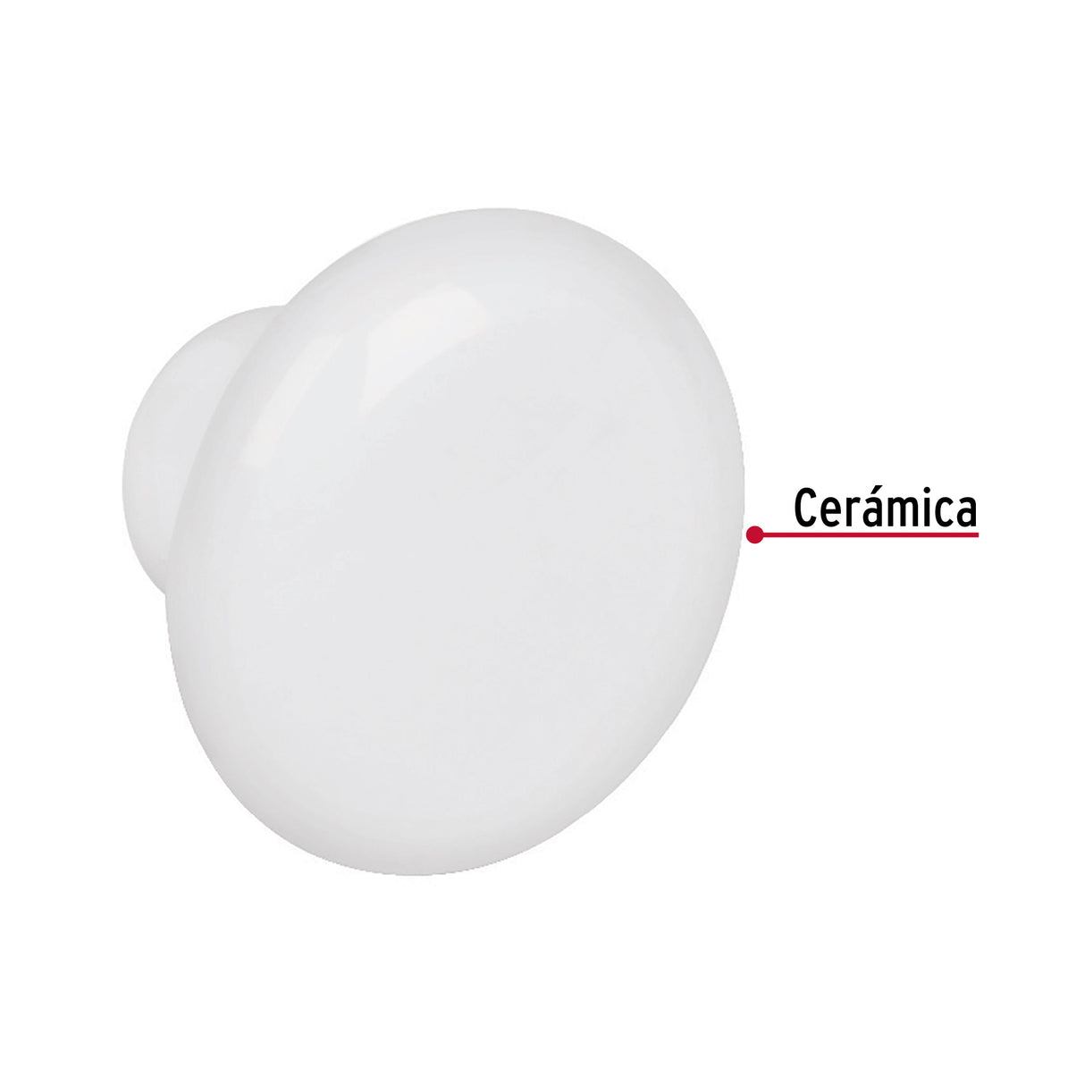 Perilla Cerámica Blanca, Hermex