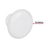Perilla Cerámica Blanca, Hermex