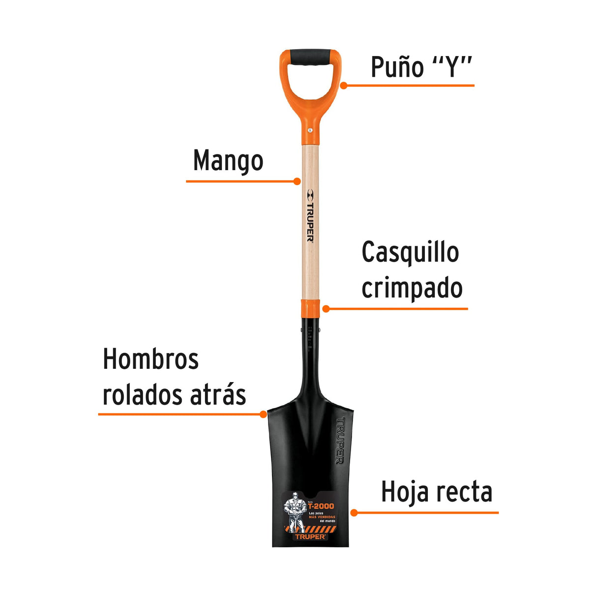 Pala Escarramán T-2000, Puño 'y', Truper
