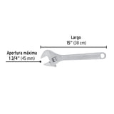 Llave Ajustable (Perico) 15' Cromada, Pretul