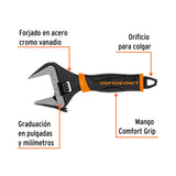 Llave Ajustable (Perico) 6' Boca Ancha Comfort Grip, Expert