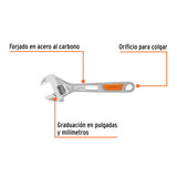 Llave Ajustable (Perico) 6' Cromada, Truper