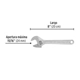 Llave Ajustable (Perico) 8' Cromada, Pretul