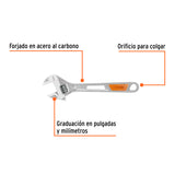 Llave Ajustable (Perico) 8' Cromada, Truper