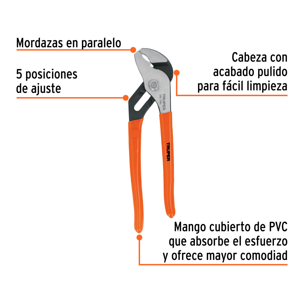 Pinza de Extensión 8' Mango de PVC, Truper