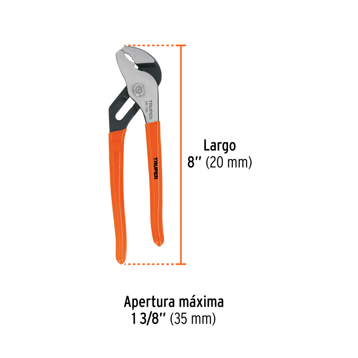 Pinza de Extensión 8' Mango de PVC, Truper