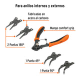 Pinza para Anillos de Retención 6' 4 Cabezas Intercambiables