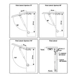 Pistón a Gas con Capacidad de 120 N/12 kg, Hermex