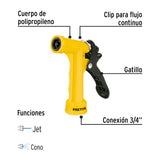 Pistola Plástica para Riego de 4', 2 Funciones, Pretul