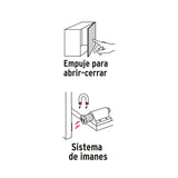 Pistón Magnético para Puerta/Cajón, Negro. Hermex