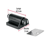 Pistón Magnético para Puerta/Cajón, Negro. Hermex