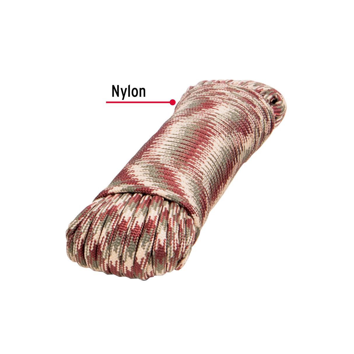 Piola de Nylon Paracord de 4 mm X 15M Camo, Madeja, Fiero