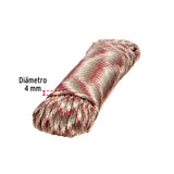 Piola de Nylon Paracord de 4 mm X 15M Camo, Madeja, Fiero