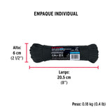 Piola de Nylon Paracord de 4 mm X 30M Negro, Madeja, Fiero
