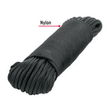 Piola de Nylon Paracord de 4 mm X 30M Negro, Madeja, Fiero