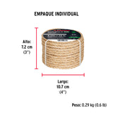 Piola de Sisal (Henequén) de 6 mm X 15 m Natural, Fiero