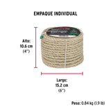 Piola de Sisal (Henequén) de 8 mm X 30 m Natural, Fiero