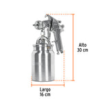 Pistola para Pintar Succión Hvhp Vaso Alum, 1.8 mm, 3 Vál Truper
