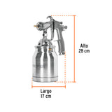 Pistola para Pintar Succión Hvlp Vaso Aluminio, 1.4 mm, Truper