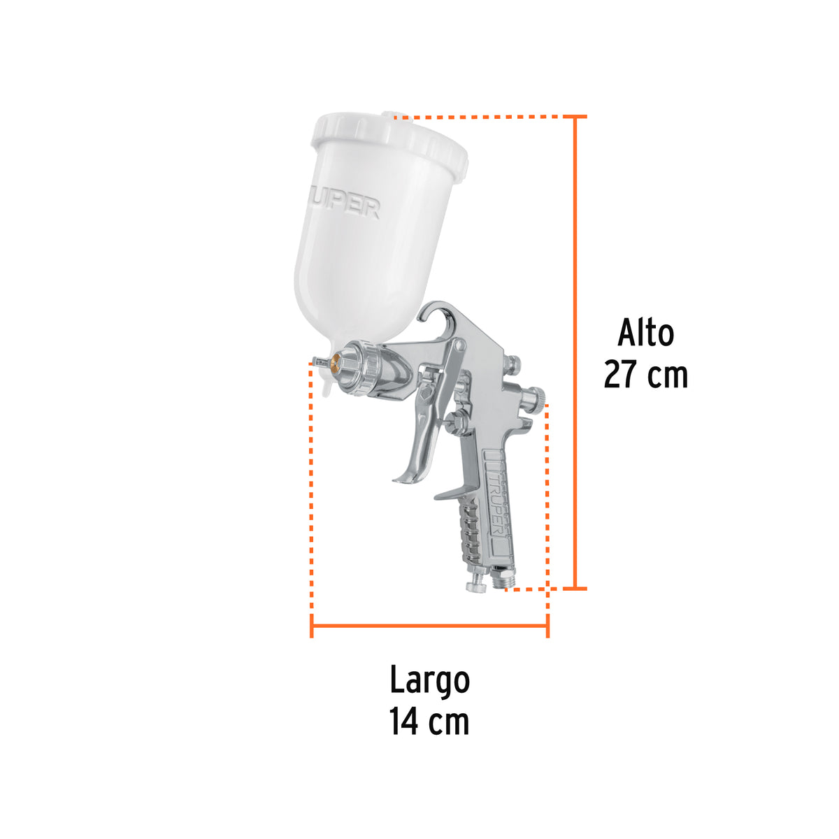 Pistola para Pintar Lvmp Vaso Plástico, 1.4 mm, Truper