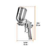 Pistola para Pintar Lvmp Vaso Aluminio, 1 mm, Truper