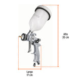 Pistola para Pintar Gravedad Hvlp Vaso Plástico, 1.4 mm, Expert