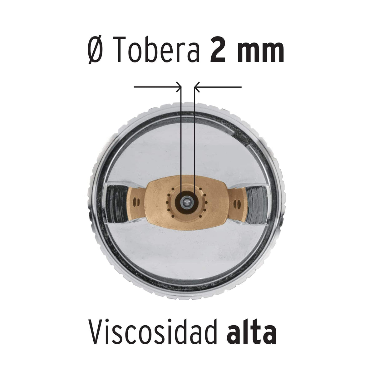 Pistola para Pintar Gravedad Hvlp Vaso Plástico, 2 mm, Truper