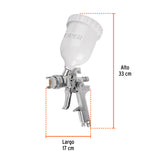 Pistola para Pintar Gravedad Hvlp Vaso Plástico, 2 mm, Truper