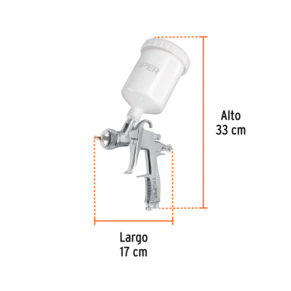 Pistola para Pintar Lvlp Vaso Plástico, 1.4 mm, Truper
