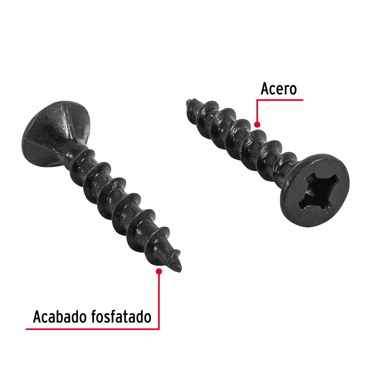 Bolsa con 200 Pijas #8 X 1' Combinadas (Cuadro + Phillips)
